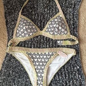 Victoria's Secret Black and White Geometric Bikini